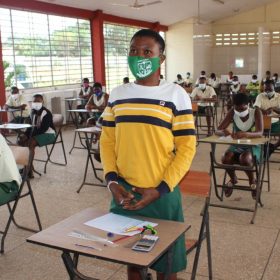 REGIONAL MINISTER MONITORS WASSCE IN ADENTAN MUNICIPALITY