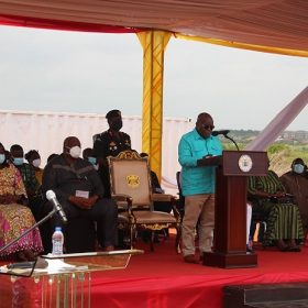 PRESIDENT CUTS SOD FOR THE CONSTRUCTION OF A SPORTS COMPLEX AT BORTEYMAN TOWARDS THE 2023 ALL AFRICAN GAMES